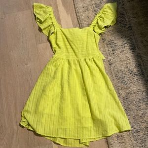 NWT chartreuse mini dress sz small